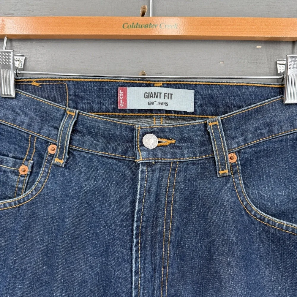 RARE Levi's 599 Giant Fit SilverTab Vintage Blue Jeans Wide Leg Baggy 31 x 30